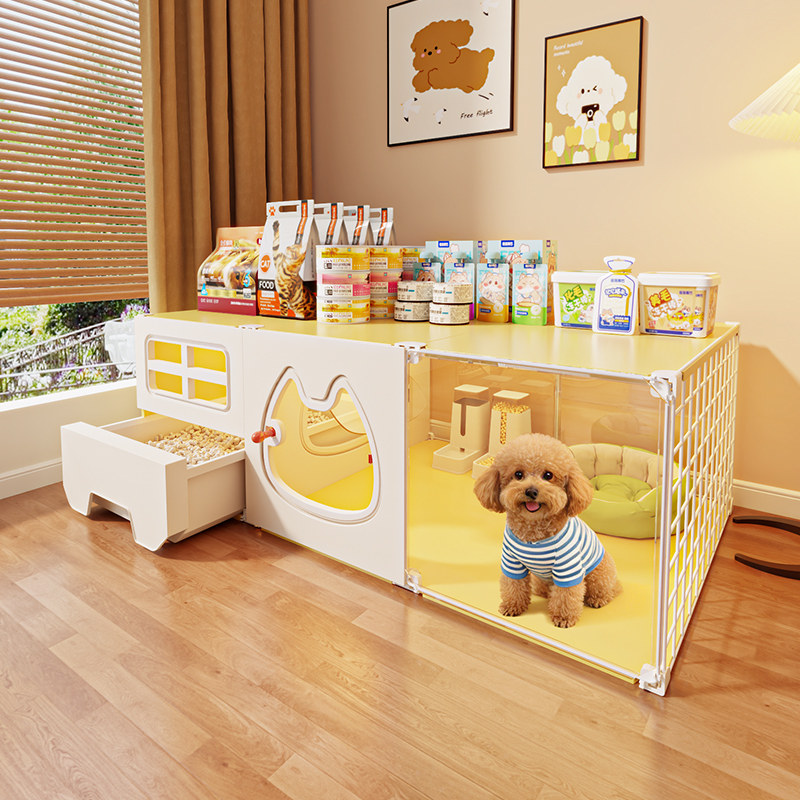 宠物笼子小型犬家用一室一厅一卫狗笼带厕所一体式兔子猫咪专用笼,宠物/宠物食品及用品,狗笼子,淘宝优惠券,粉丝福利购,淘宝优惠卷