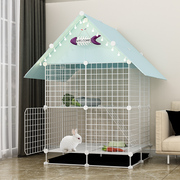 Rabbit cage household pet supplies double-layer indoor king-sized villa rabbit house nest small automatic manure cleaning