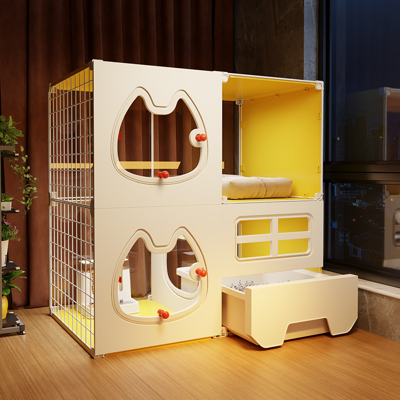 猫柜猫笼子家用室内带猫砂盆一体