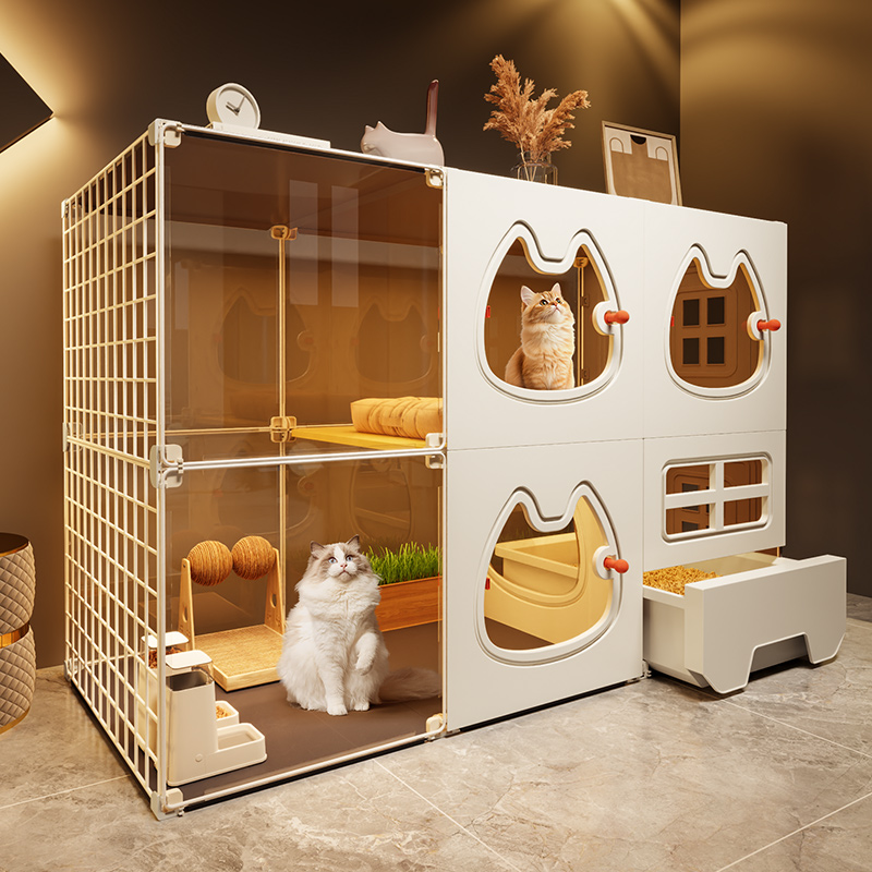 猫笼子家用室内带厕所一体养猫柜