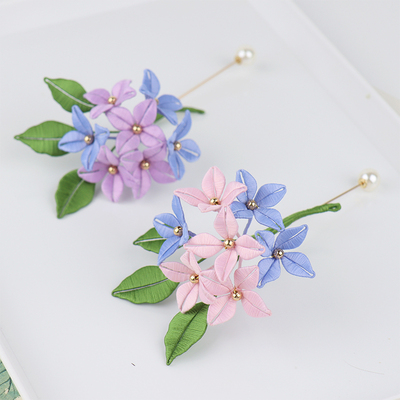 非遗缠花diy材料包胸针发簪头饰发夹无尽夏绣球花手工团建教程