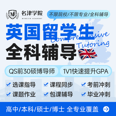 留学生英国线上一对一辅导授课学业本科硕士课程讲解金融商科理工