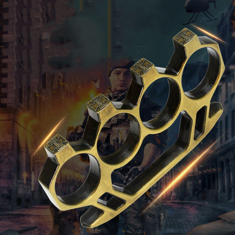 敢死队手扣拳扣户外防卫指环指虎武术健身练习拳套四指虎edc口袋