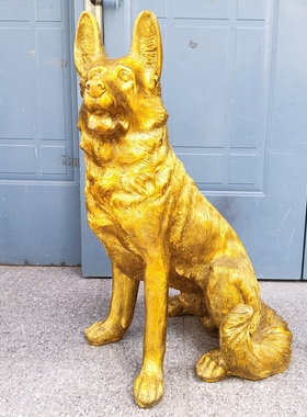 纯铜摆件牧羊犬装饰品定做大狼狗