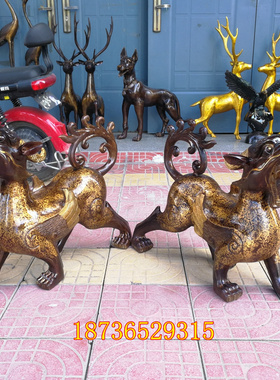 福字印花朝天吼貔貅招财工艺品