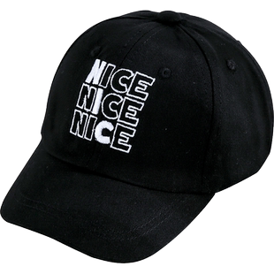 1-3-4岁儿童帽子春季简约鸭舌帽时尚字母男童外出女童休闲棒球帽