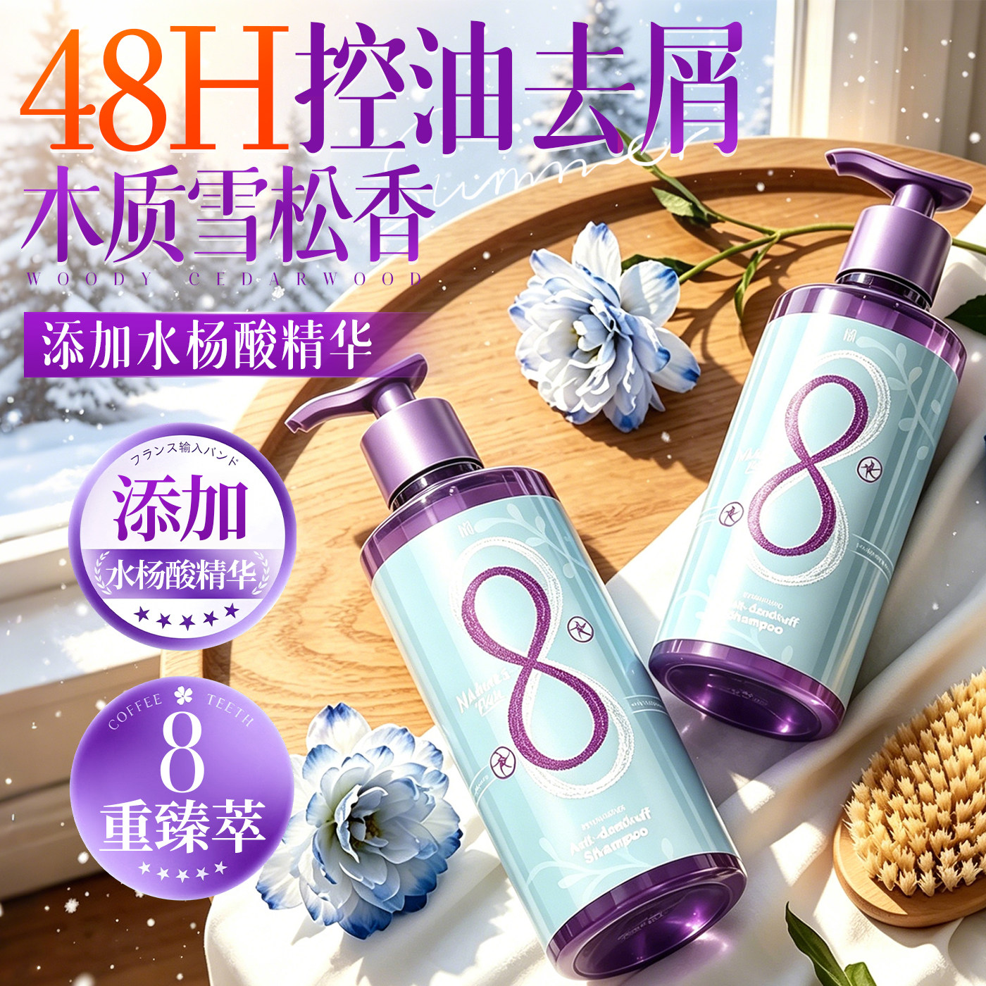 【48H控油去屑】手工八官方正品