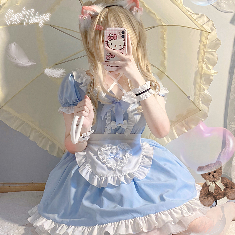 甜猫酱:女仆装咖啡甜心日常外穿萝莉洛丽塔cos二次元女佣lolita