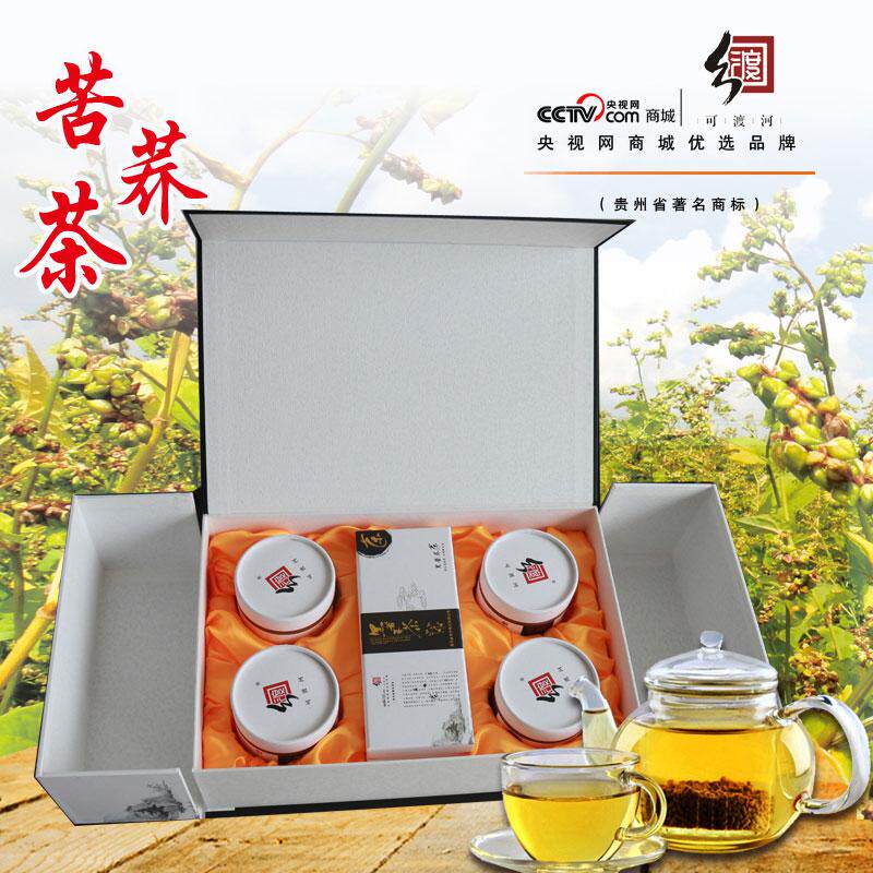 毕节特产威宁东方神谷可渡河黑苦荞茶盛世佳茗礼盒图片