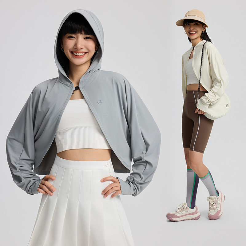 探拓户外防晒衣女夏宽松短款