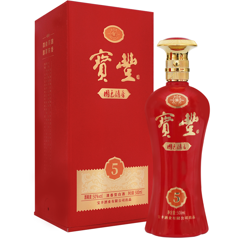 宝丰酒国色清香陈坛系列5/15/25/35清香型白酒500ml*6瓶整箱