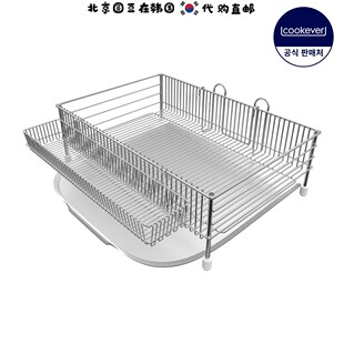 韩国直邮代购cookever304不锈钢厨房水槽上方碗盘菜板沥水置物架