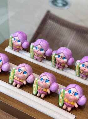 精品鹿角根付精雕冲浪板挂件