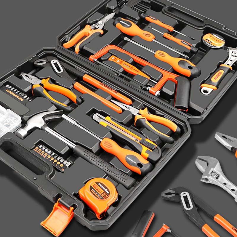 绿林家用工具套装多功能工具箱电工维修组合五金大全车载家庭修理