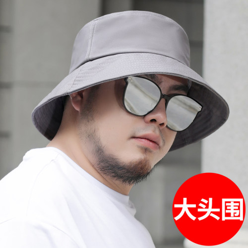 遮阳帽纯色夏季大头围