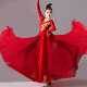 开场舞大摆裙光亮舞蹈新疆民族舞红色主题女万疆演出服古典扇子舞