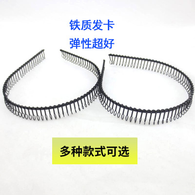 老太婆铁质简约款带齿经典细发箍