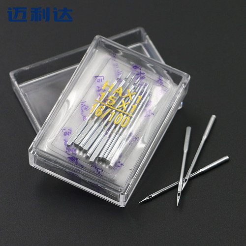 家用防跳针缝纫机机针锁边针高硬度平车工业老式缝纫机针14号16号 - 封面