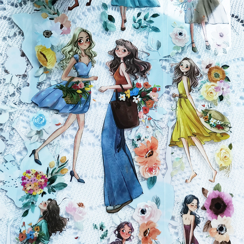 wt人物合集分装一刻秋冬某天清醒纪自在国朝人物pet复古手帐胶带