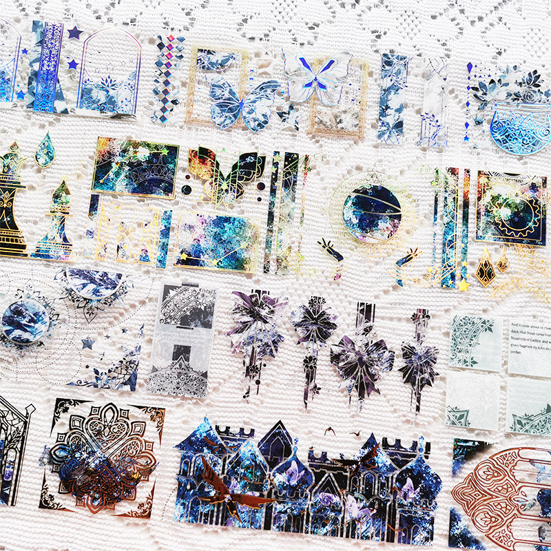 neverland合集分装冰熠记隐逸舒沉溺孤寂晨星旅人文字pet手帐胶带