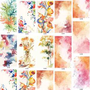 手机背卡大背景pet无白墨胶带晕染打底背景咕卡胶带 单图9×17CM