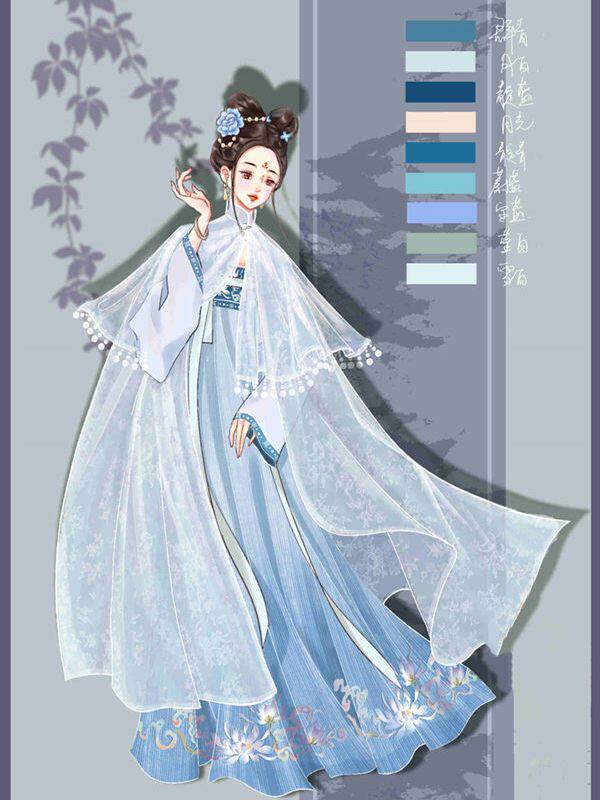 大家闺秀《夜幽昙》唐制暗纹提花欧根纱防晒披肩斗篷中国风夏季女