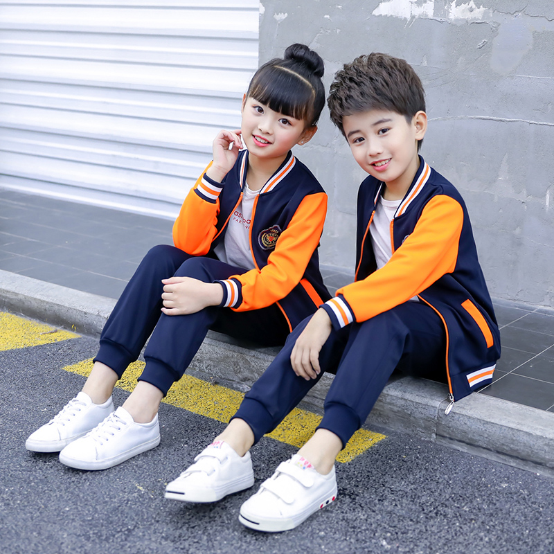 新款小学生春秋棒球服套装校服