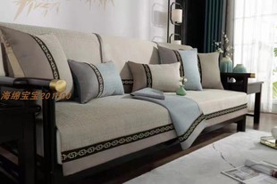 sd189连城四季 赛丽尔新款 色织雪尼尔轻奢极简防滑皮沙发布艺防滑