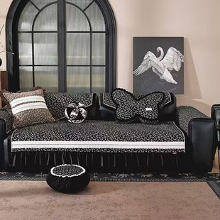 吉丽达新款浪漫满屋四季现代简约轻奢法式高密度雪尼尔防滑沙发垫