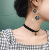 韩式 荼蘼旧梦 气质夏日复古炫酷ins风气泡双色异形耳环