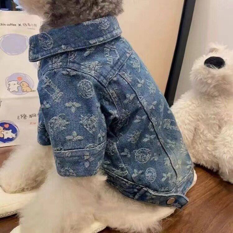 新款狗狗牛仔衣宠物秋冬季衬衫雪狗宠物服装/雨衣