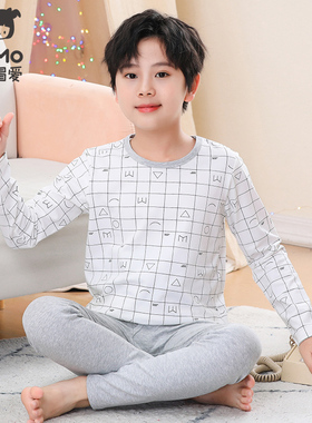 瑁恩瑁爱儿童内衣套装纯棉宝宝保暖衣男童秋衣秋裤男孩棉毛衫童装