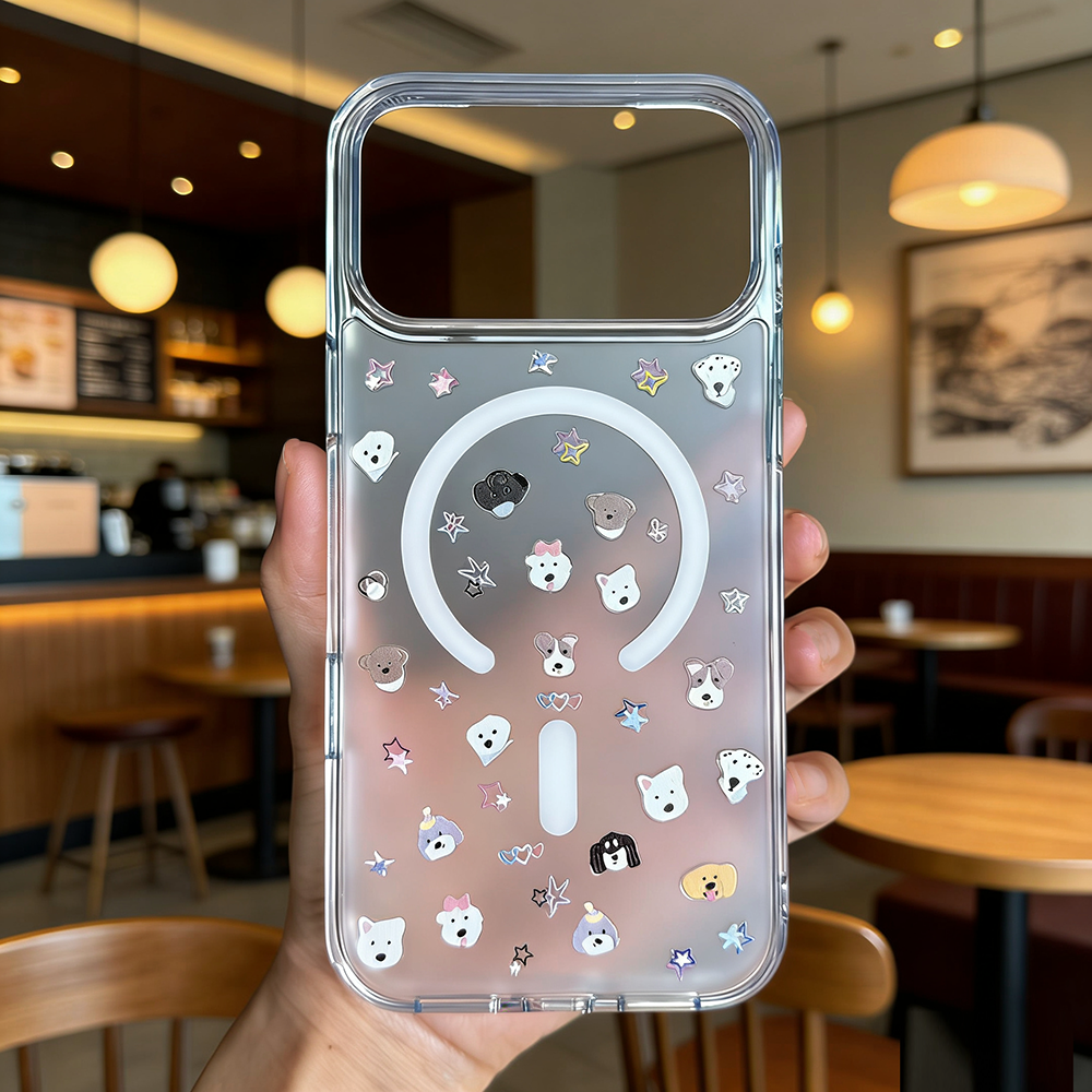【冰雾磁吸】新款ins卡通可爱小清新16苹果17手机壳磨砂ai按键17pro磁吸17Proma透明16pro保护套15promax适用