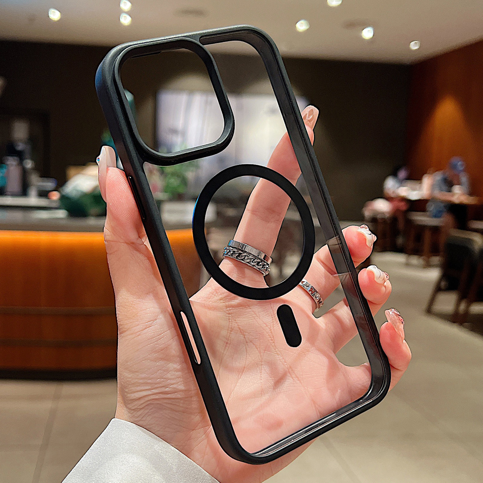 不会发黄16pro手机壳苹果16Promax磁吸15Pro男式iPhone16男生15promax保护套14简约13保护壳15黑色14pro适用