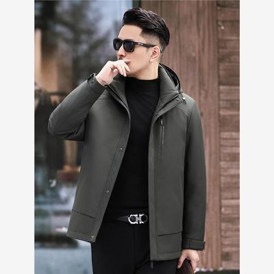 罗蒙高端鹅绒羽绒服男士