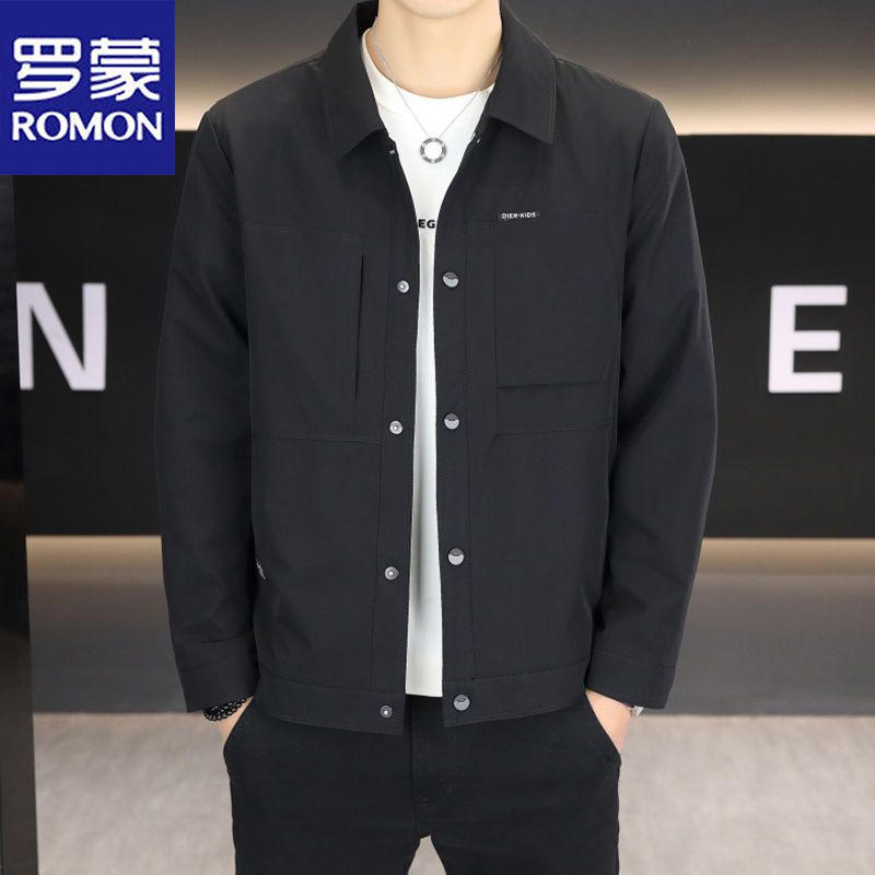 罗蒙春秋新款男士夹克简