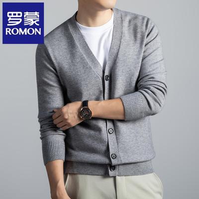 罗蒙专柜正品羊毛开衫男