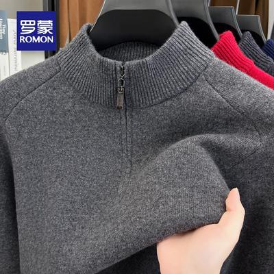 罗蒙新款羊毛衫男秋冬季