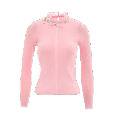 粉红玛琍时尚简约羊毛衫