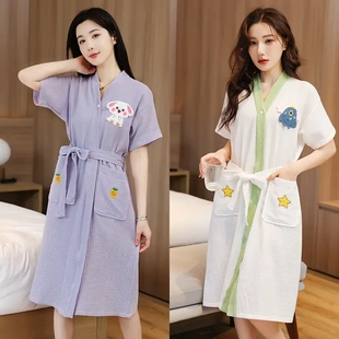 纯棉纱布浴袍女大人可穿可裹全棉吸水速干浴巾夏季薄2025新款裹巾