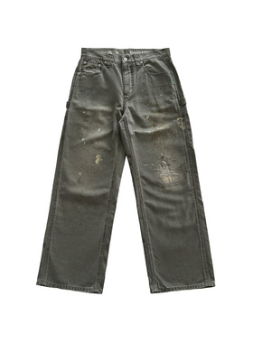 【闫佩伦同款】haonanhuang进阶卡哈特B01套染做旧泼墨宽松工装裤