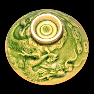 盘龙雕刻手工建盏茶杯冰裂纹高档斗笠杯主人杯全包釉薄胎建阳送礼