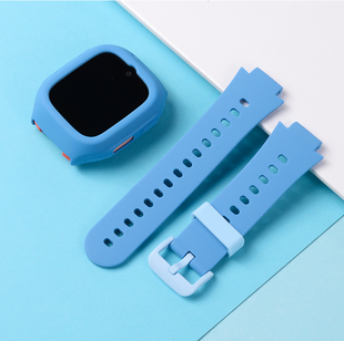 适用小米米兔儿童电话手表6C表带6c印花款 花纹腕带软壳保护套配件