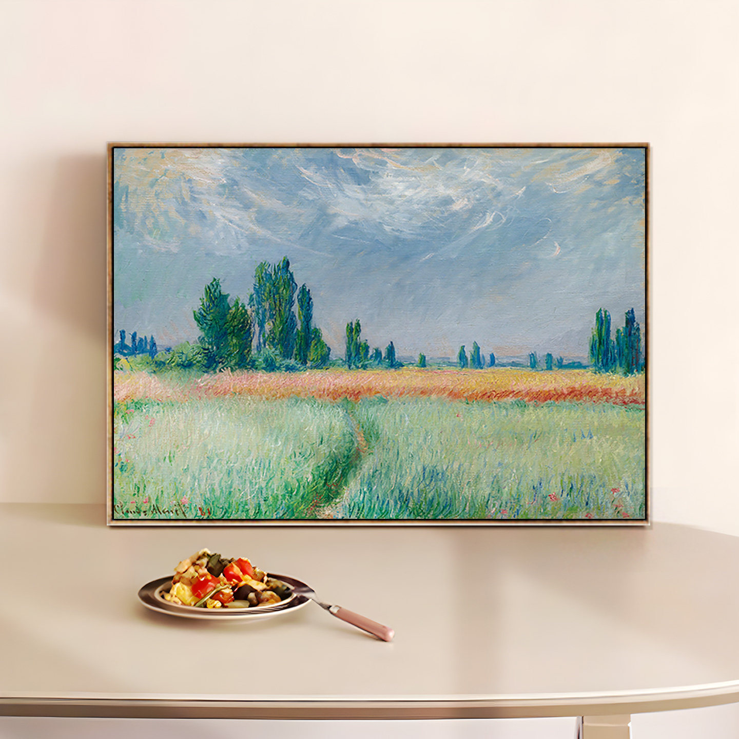 盈浩装饰画现代简约风景画半手绘莫奈油画世界名画客厅餐厅墙挂画,家居饰品,现代装饰画,淘宝优惠券,粉丝福利购,淘宝优惠卷