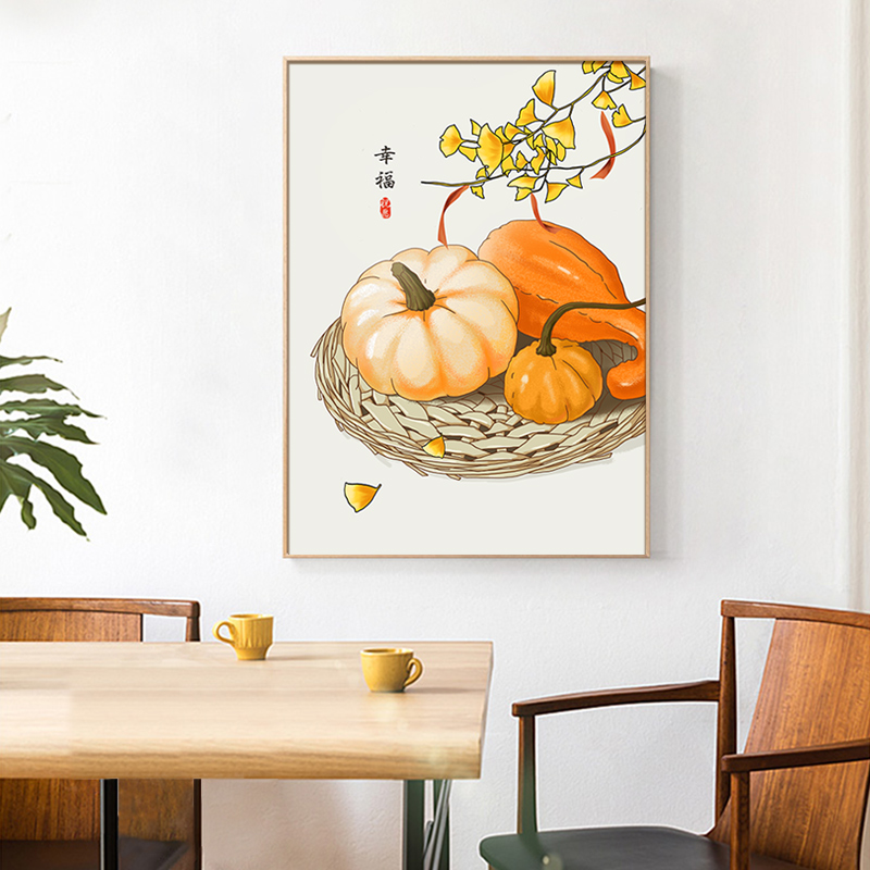 【肌理画】新中式客厅餐厅装饰画