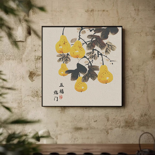 新中式福禄装饰画寓意好