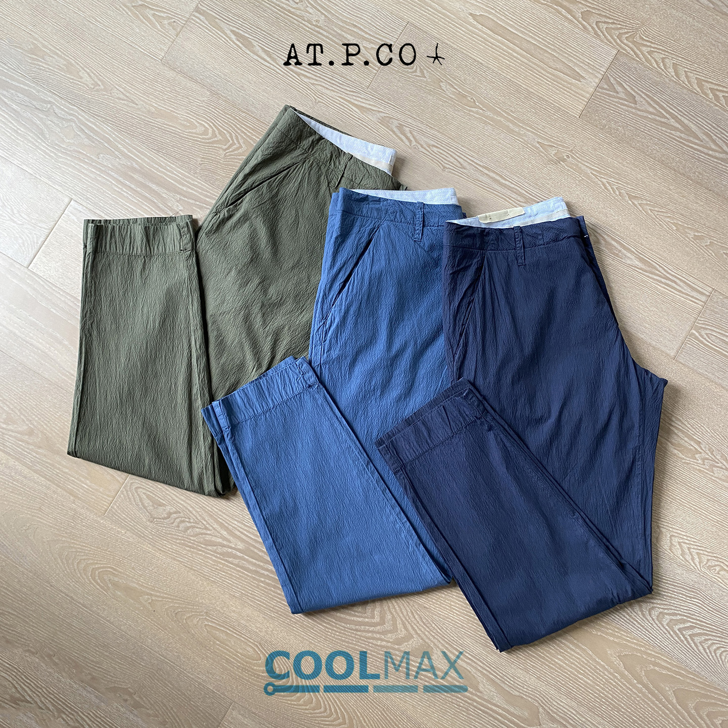 夏季薄透气薄料弹力泡泡棉休闲裤