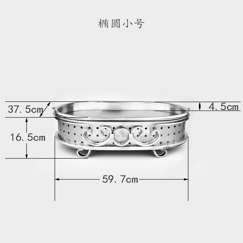 定制不锈钢海鲜大咖盘子家用海鲜锅大咖盘商用圆形长方形海鲜大咖