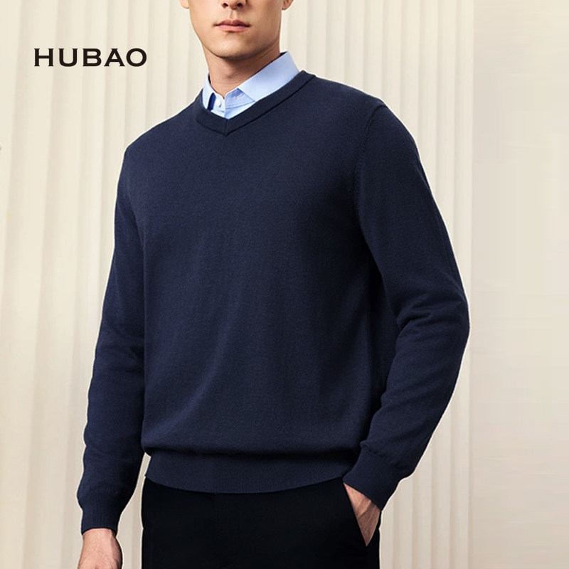 虎豹2025年秋冬新品100%羊绒衫男V领纯色内搭商场同款,男装,羊绒套衫,淘宝优惠券,粉丝福利购,淘宝优惠卷