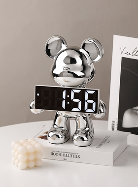 暴力熊装饰品时钟桌面无障碍豪华客厅电视柜酒柜装饰乔迁礼物礼物